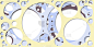 Abstract Generative Art color distributed circles 
