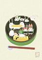 一群忙碌做寿司的兔子们