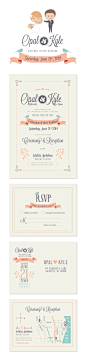 Wedding Invitations : Wedding invitation design created for an outdoor wedding.