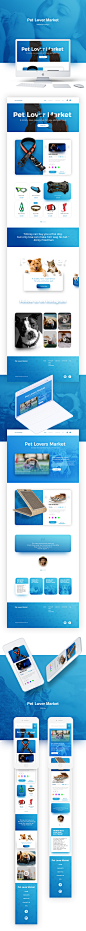 Pet Lover Market - Ecommerce Responsive Web Design : Pet Lover Market is a Responsive E-Commerce website design. This is a web design project that was initiated through behance. My client contacted me through behance and asked me to design him an e-commer