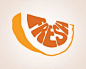 This logo is simple, but decorative. The text is utilized well, so it makes the picture look like an orange.