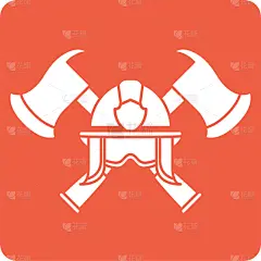 斧,消防帽,图标,热,安全的,大篝火,易燃品,火,设备用品