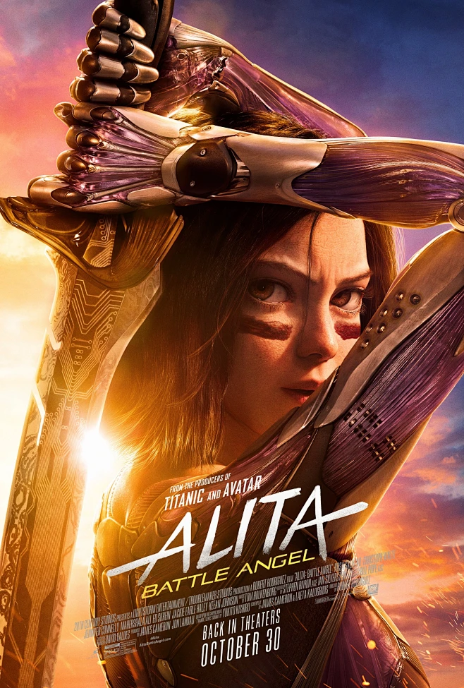 “Alita: Battle Angel” Original Quad Poster - Film Poster - Movie Poster
