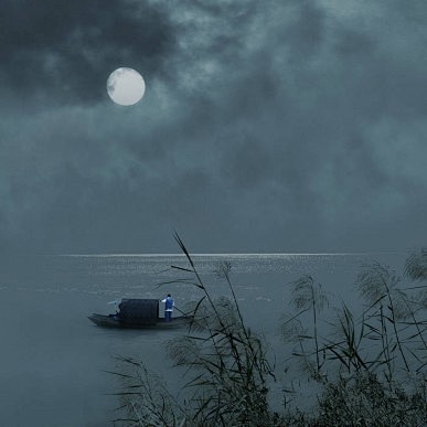 移舟泊烟渚日暮客愁新野旷天低树江清月近人宿建德江孟浩然