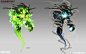 Elementals - Creatures, Johnson Truong : Concept art of elementals creatures for Wildstar.