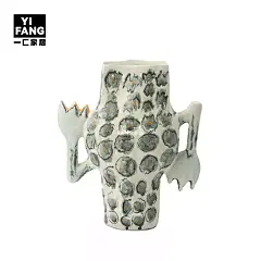 一匚 法式手绘创意牵手花器陶瓷 样板间售楼处桌面高级感摆件-淘宝网