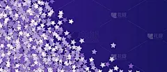 紫色背景上的星星形亮片