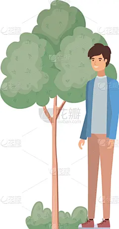 男人,地形,性格,头像,可爱的,环境,公园,草,春天,站
