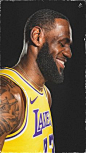 LeBron James wallpaper phone side face smile close up Los Angeles Lakers