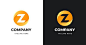 圆形字母Z，logo标志矢量图素材
