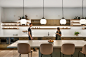 Slack Headquarters  / Studio O+A - Kitchen, Countertop, Table, Chair, Lighting