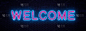 vector neon inscription welcome