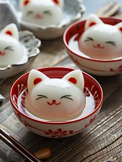碗里可爱的汤圆素材图AI图