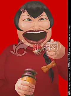 辣椒产品广告代言手绘插画