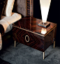 DESIGNER ART DECO coquette macassar ebony nightstands