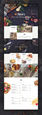 【审美练习】餐饮网页设计 → 来源：Pinteres #设计秀# ​​​​