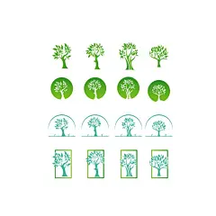 树木图标  - 源文件下载【酷图网】树木图标,绿色植物图标,图标,小清新植物,植物图标,线描图标,网页图标,线性logo,PPT图标,绿色,叶子,树叶,树,春天
