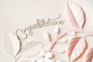 White Duranta : Paper sculpture for congratulations gift.