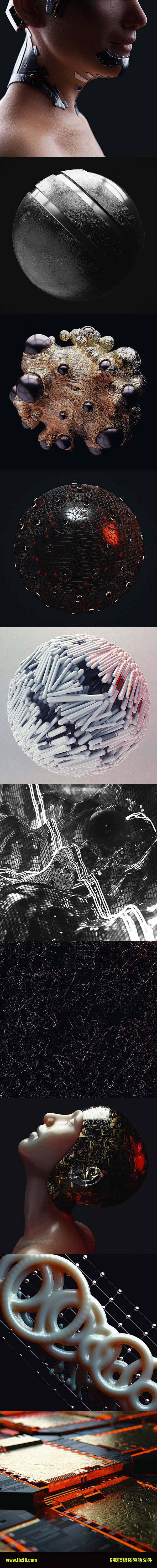 C4D渲染模型顶级质感科幻场景工程预设源...