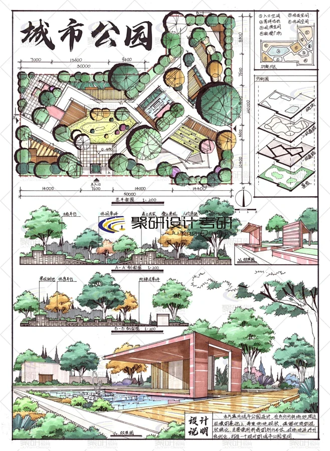 作品分享｜城市公园景观快题设计 - 小红书-花瓣网