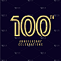 100 Th Anniversary Celebration Vector Template Des