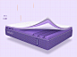 菠萝斑马 独立弹簧床垫蓝色purple紫色盒子海浪青春版1.5米/1.8米-tmall.com天猫