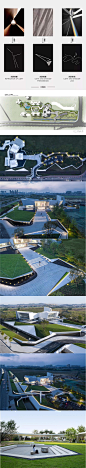 阳江美的未来中心
概念提出 Concept proposal
随着时间而变化的光影浮现于结构与材质交褶处，自然与建筑既对立却又并存，体验者在空间中行走、停留和光的表达有着密切的联系。

入口界面 The main entrance
异形超未来感的昭示性人囗，潺潺流水的声音引人随着大地艺术起舞交叠，光影艺术的铺装空间犹如穿梭在未来时光中，指引着前进的方向。

售房部前场景观 Front Office Landscape
售房部倒影在一片水光之中，异形艺术的完美结合，现代几何构成，渐行渐近中是现代感与未来感。