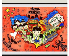 出门不忘戴口罩的多啦C梦采集到【主题画】爱国爱党题材画