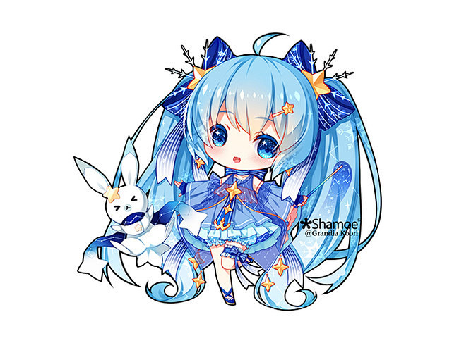 vocaloid初音未来同人图插画壁纸2017雪初音半次元第一中文cos绘画