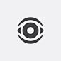 eye cutted identity template icon