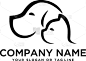 creative logo design dog and cat template