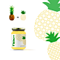 951@小文创意   【Logo and label design 水果 罐头 果汁 饮料 设计 创意 插画 艺术 菠萝 草莓 芝士 板栗
