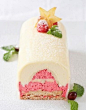 Meyer Lemon Raspberry Yule Log #蛋糕#