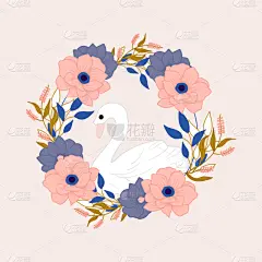 天鹅,自然美,花环,可爱的,华丽的,纺织品,浪漫,野生动物,壁纸,爱