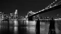 黑白城市夜景