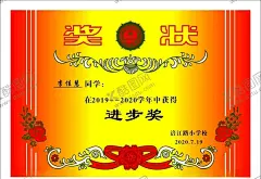 奖状 【酷图网】奖状,证书,荣誉证书,学生奖状,进步奖