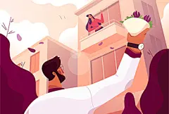 AI教程！扁平风格浪漫求婚场景插画 - 优优教程网 - UiiiUiii.com : 效果图 关于教程 首先我们来分析这张插画，插画主要由前景的一些小植物，人物主体、后景建筑组成，因此绘制时，我们将按照6个步骤来进行，分别是1.新建文档-&gt;2. 绘制建筑物-&gt;3. ...