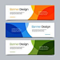 Vector abstract banner modern web template Premium Vector Abstract Banner in nice distinct colors