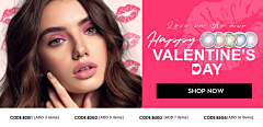 跨境小男孩采集到跨境电商-情人节Valentine's Day Banner