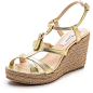 L.K. Bennett Andra Gladiator Espadrilles - Soft Gold