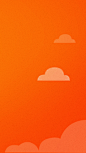 天空天空,云朵,橙红,渐变,橙色,H5背景,H5,扁平,几何