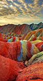 Rainbow Mountains, Gansu Desert, China  Photo found on onebigphoto.com  <3 Enchanted Nature: 