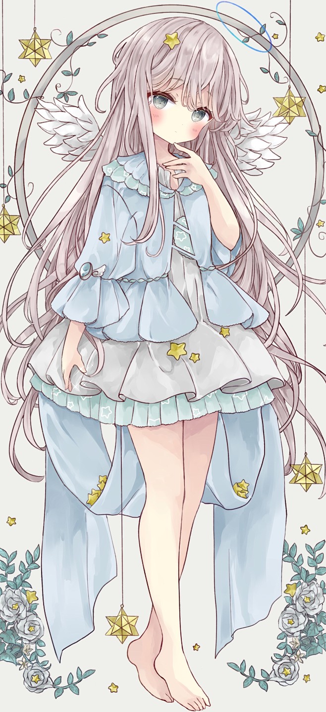 月夜动漫美少女小清新天使