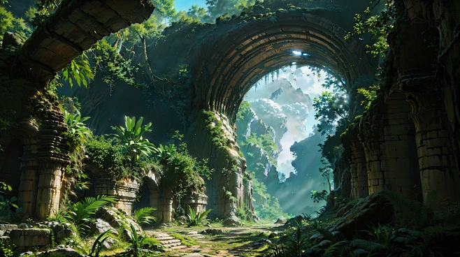 AI玛雅遗迹古代场景设定素材 影视游戏场景概念设计 背景插画临摹-淘宝网-花瓣网