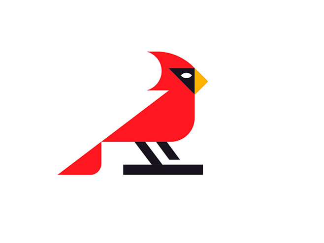 红色酷鸟LOGO设计-字体传奇网（ZIT...