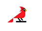 红色酷鸟LOGO设计-字体传奇网（ZITICQ）