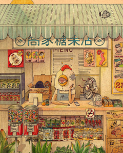 吉利小洋芋采集到插画-迷幻超现实