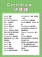 干货必备‼️Cdr快捷键大全‼️