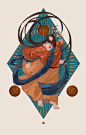 小雏菊_猫小叶__插画师作品_涂鸦王国gracg.com