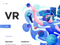 VR Illustration site web technology vr landing vector sketch graphics illustration ux ui cuberto